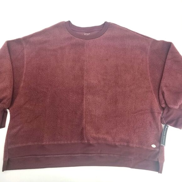 Tahari Sport Women's Crewneck Pullover Cozy Plush Sweatshirt Size 2X NWT - Picture 1 of 5